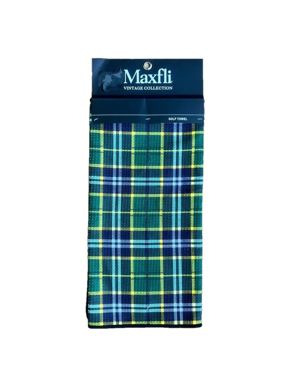 Maxflix NEW Vintage Collection Green Plaid Golf Towel